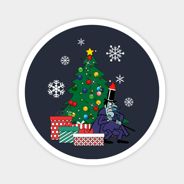 Snidely Whiplash Around The Christmas Tree Magnet by Nova5